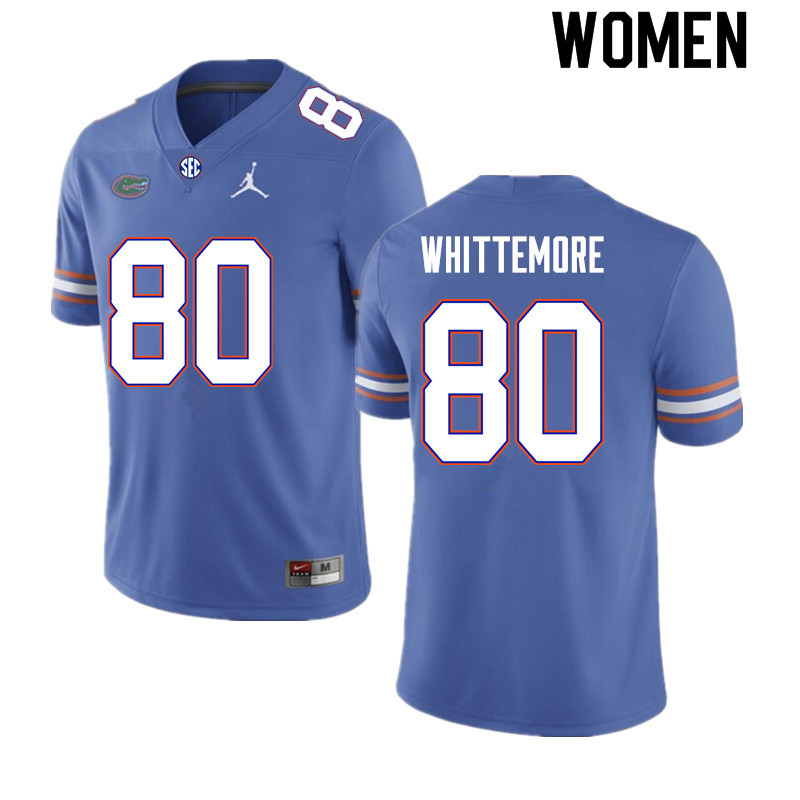 Women #80 Trent Whittemore Florida Gators College Football Jerseys Sale-Royal